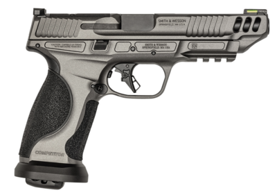 Smith &amp; Wesson 13198 M&amp;P Performance Center M2.0 Competitor 9mm Luger 10+1 5&quot; Black Armornite Steel Barrel, Tungsten Gray Cerakote Optic Ready/Serrated Steel Slide &amp; Aluminum Frame w/Picatinny Rail, B