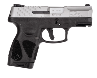 Taurus 1G2S939 G2s 9mm Luger Caliber with 3.20&quot; Barrel, 7+1 Capacity, Black Finish Picatinny Rail Frame, Serrated Matte Stainless Steel Slide &amp; Polymer Grip Includes 2 Mags