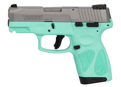 Taurus 1G2S939C G2s 9mm Luger Caliber with 3.20&quot; Barrel, 7+1 Capacity, Cyan Finish Picatinny Rail Frame, Serrated Matte Stainless Steel Slide &amp; Polymer Grip Includes 2 Mags