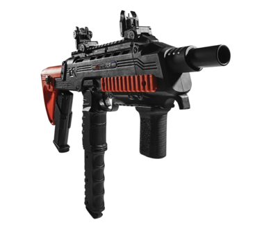 Byrna Technologies TK68401ORN TCR Basic Kit CO2 7rd/12rd, Black Rec, Orange Adjustable Stock, Flip-Up Sights