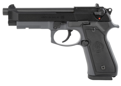 Beretta USA J90A192FSR59 92FSR 22 LR 15+1 5.30&quot; Black Burniton Serrated Steel Slide &amp; Sniper Gray Aluminum Frame w/Picatinny Rail &amp; Beavertail, Black Polymer Grip Ambidextrous