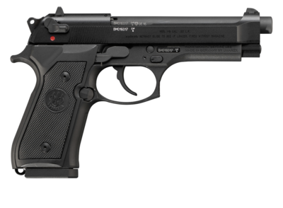 Beretta USA J90A1M9F18 M9 22 LR 10+1 5.30&quot; Black Burniton Steel Slide &amp; Aluminum with Beavertail Frame w/Checkered Black Aluminum Grip