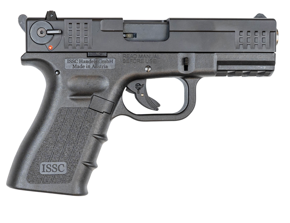 ISSC 111000 M22 Gen 2 22 LR 10+1 4.10&quot; All Black Serrated Slide, Polymer w/Picatinny Frame, Textured Polymer Grip