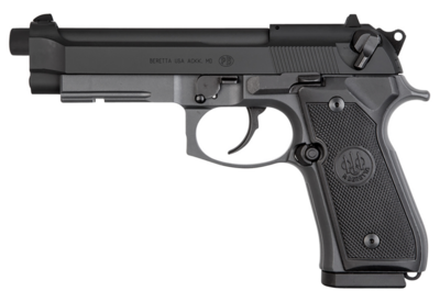 Beretta USA J90A192FSRF58 92FSR 22 LR 10+1 5.30&quot; Black Burniton Serrated Steel Slide &amp; Sniper Gray Aluminum Frame w/Picatinny Rail &amp; Beavertail, Black Polymer Grip Ambidextrous