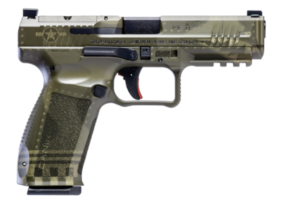 Canik HG5636GNBN Mete SFT 9mm Luger 4.46&quot; 20+1/18+1, Green Bomber, Picatinny Rail Frame, Serrated Optic Cut Slide, Interchangeable Backstrap Grip, Case &amp; Holster Included