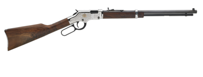 Henry  Golden Boy American Beauty 22 Short, 22 Long or 22 LR Caliber with 16 LR/21 Short Capacity, 20&quot; Blued Barrel, Nickel-Plated Metal Finish &amp; American Walnut Stock Right Hand (Full Size)