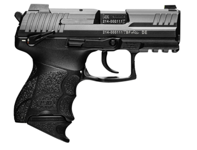 HK P30SK Subcompact LEM 9mm Luger 12+1/15+1 3.27&quot; Black Barrel, Matte Stainless Serrated Slide, Black Polymer Frame w/Picatinny Rail, Black Finger Grooved w/Interchangeable Backstrap Grips, Ambidextro