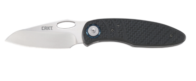 CRKT 5375 Trask 3.33&quot; Folding Plain Satin D2 Steel Blade/ Black GRN Handle Includes Pocket Clip