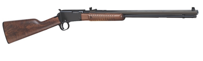 Henry Pump 22 Short, 22 Long or 22 LR with 16 LR/21 Short Capacity, 20&quot; Octagon Barrel, Black Metal Finish &amp; American Walnut Stock Right Hand (Full Size)