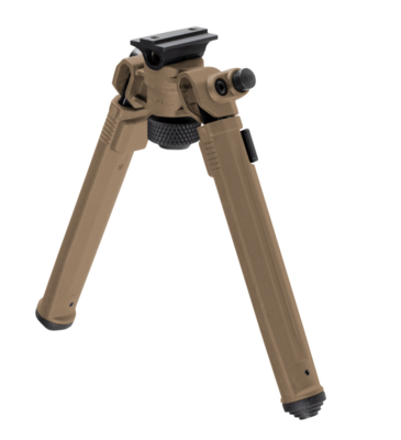 Magpul MAG951-FDE Bipod made of Aluminum with Flat Dark Earth Finish, ARMS 17S-Style Attachment, 6.80-10.30&quot; Vertical Adjustment &amp; Rubber Feet for AR-Platform