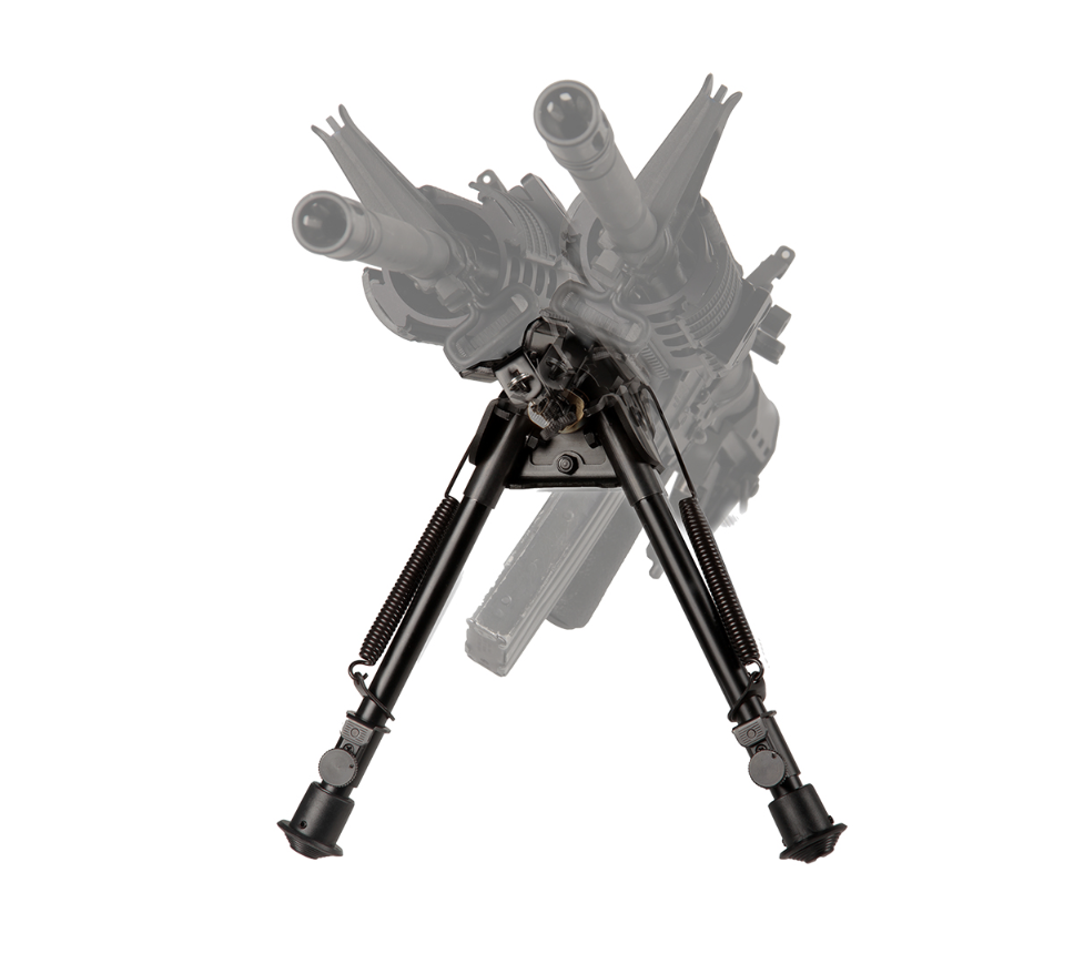 Blackhawk Sportster Pivot + Traverse Bipod 6&quot;-9&quot;Black Anodized Metal Sling Swivel Attached with Rubber Feet
