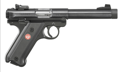 Ruger 40178 Mark IV Target Exclusive Configuration 22 LR 10+1 5.50&quot; Blued Steel/Threaded/Bull Barrel, Blued Steel Slide &amp; Aluminum Frame, Black Checkered Polymer Grips