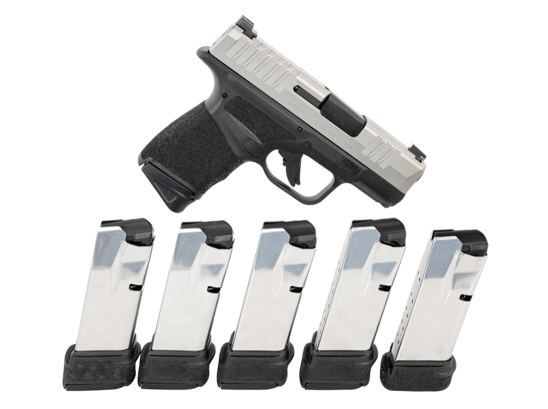 Springfield Armory HC9319SGU22 Hellcat Micro-Compact Gear Up Package 9mm Luger 15+1 3&quot; Melonite Barrel, Polymer Frame w/Adaptive Texture Grip, Billet Machined Stainless Slide w/Top Serrations, Include