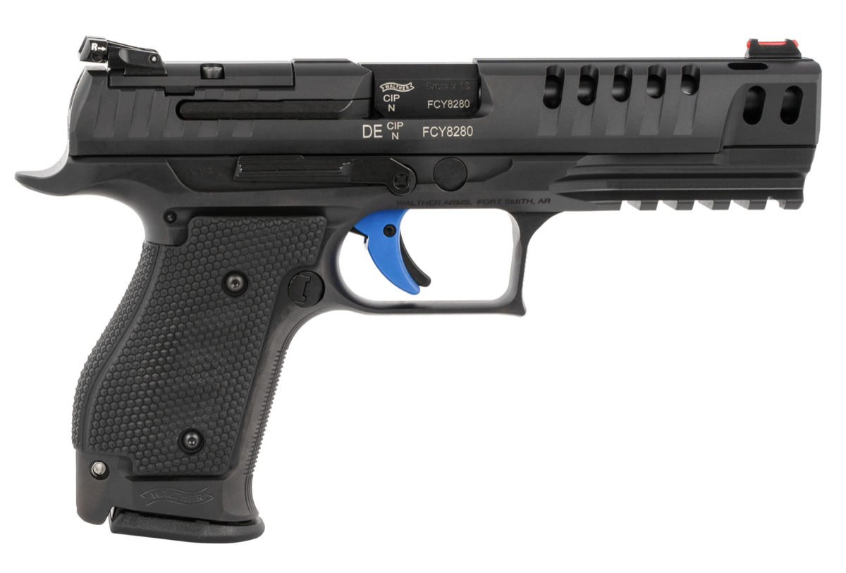 Walther Arms 2846942 PPQ M2 Q5 Match 9mm Luger Caliber with 5&quot; Barrel, 15+1 Capacity, Black Finish Steel Picatinny Rail/Beavertail Frame, Serrated/Optic Cut Matte Black Tenifer Steel Ported Slide &amp; Wr