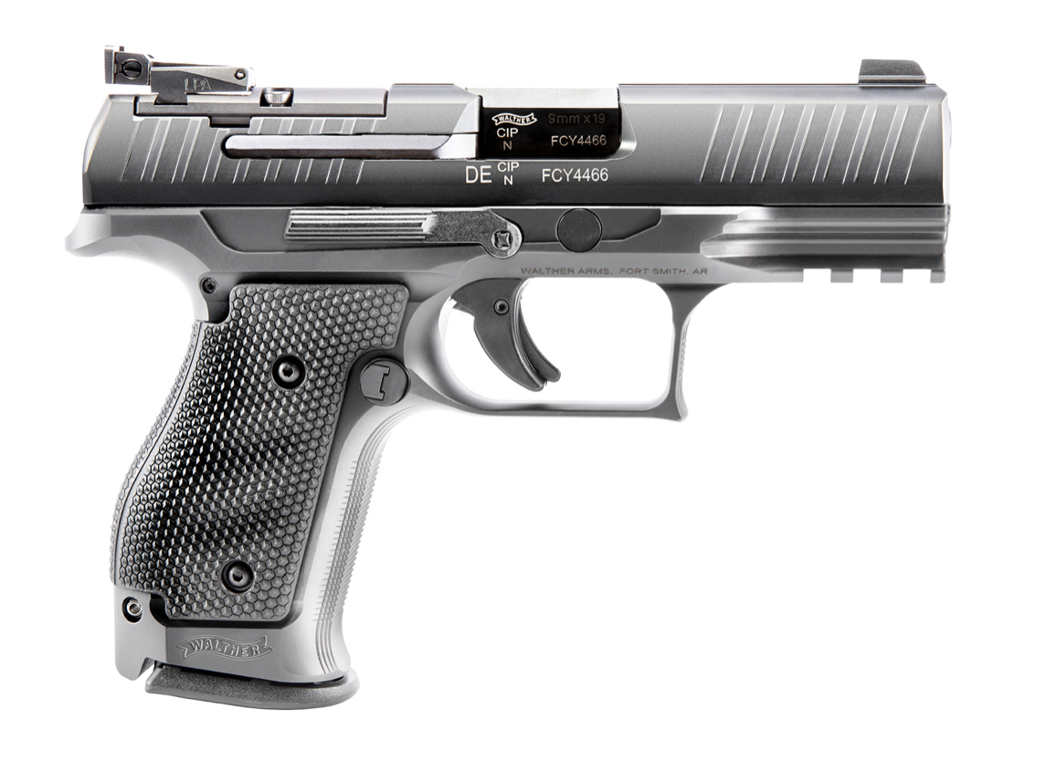 Walther Arms 2843323 PPQ M2 Q4 Tactical 9mm Luger 4&quot; Barrel 15+1, Steel Frame With Picatinny Acc. Rail, Optic Cut Tenifer Matte Black Steel Slide, Manual Safety, Optics Ready