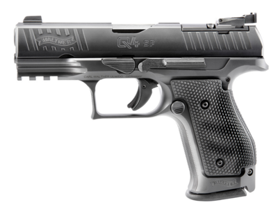 Walther Arms 2854228 PPQ M2 Q4 Optic Ready 9mm Luger Caliber with 4&quot; Barrel, 10+1 Capacity, Black Finish Steel Picatinny Rail Frame, Serrated/Optic Cut Matte Black Tenifer Steel Slide &amp; Wraparound Erg