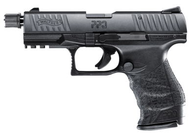 Walther Arms 5100304 PPQ M2 SD Tactical 22 LR 10+1 4&quot; Steel/Threaded Barrel, Matte Black Tenifer Serrated/Steel Slide, Black Polymer Frame w/Picatinny Rail, Black Polymer Grips