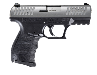Walther Arms 5082501 CCP M2 380 ACP Caliber with 3.54&quot; Barrel, 8+1 Capacity, Black Finish Picatinny Rail Frame, Serrated Sliver Stainless Steel Slide &amp; Finger Grooved Polymer Grip