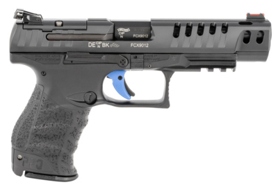 Walther Arms 2849640 PPQ M2 Q5 Match 9mm Luger Caliber with 5&quot; Barrel, 10+1 Capacity, Black Finish Polymer Picatinny Rail Frame, Serrated/Optic Cut Matte Black Tenifer Steel Ported Slide &amp; Finger Groo