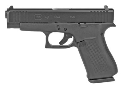 Glock G48 Compact 9mm Luger 4.17&quot; Glock Marksman Barrel 10+1, Black Slimline Frame &amp; nDLC Slide, Textured Beavertail Grip, Reversible Mag. Catch, Safe Action Trigger (US Made)