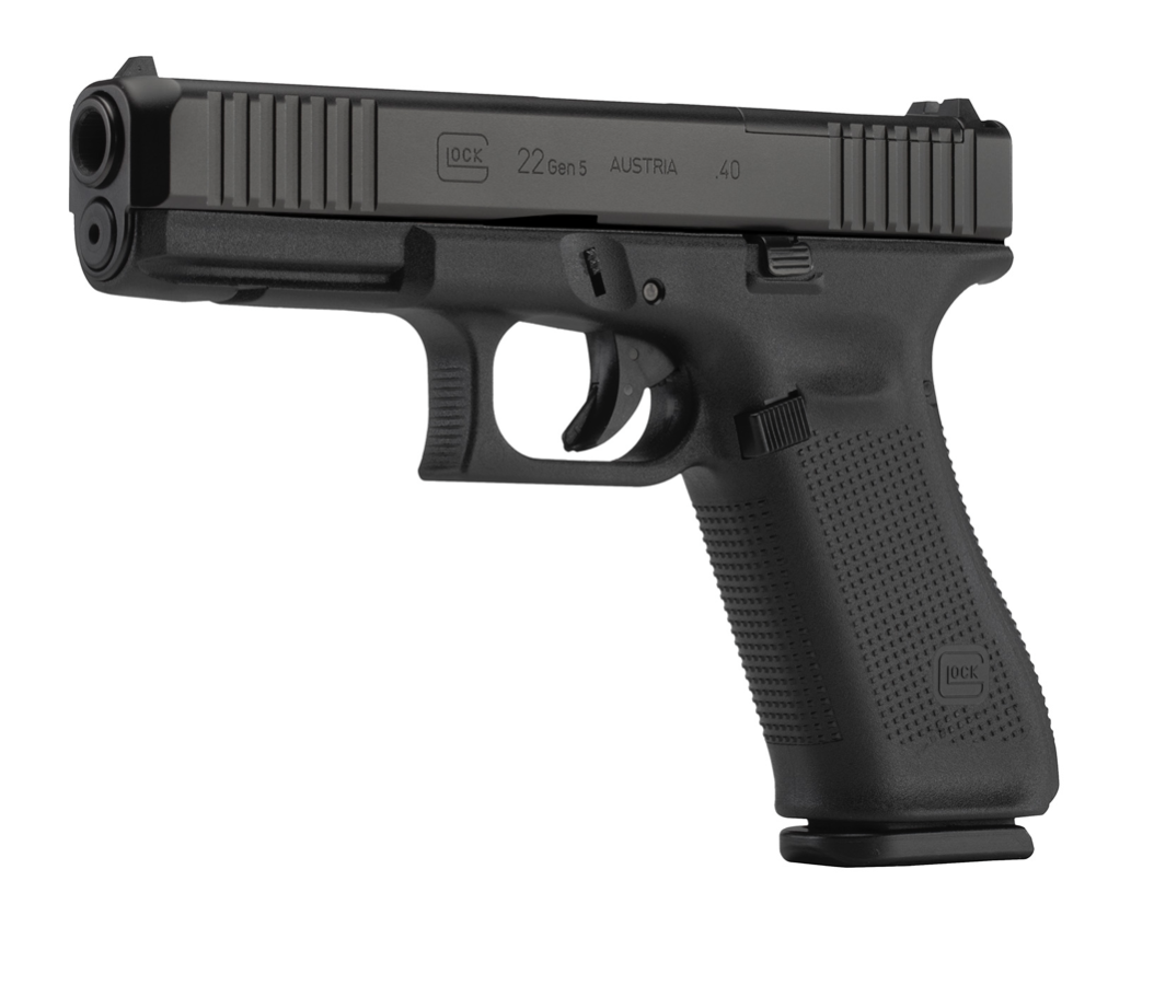 Glock G22 Gen5 MOS 40 S&amp;W 4.49&quot; Glock Marksman Barrel 10+1, Black Frame &amp; MOS nDLC Slide, Modular Backstrap, Ambidextrous Slide Stop, Safe Action Trigger, Optics Ready