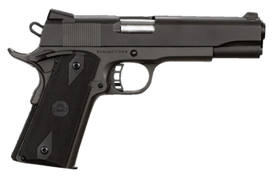 Rock Island 51632 Rock Standard FS 9mm Luger Caliber with 5&quot; Barrel, 10+1 Capacity, Overall Black Parkerized Finish Steel, Beavertail Frame, Serrated Slide &amp; Black Rubber Grip