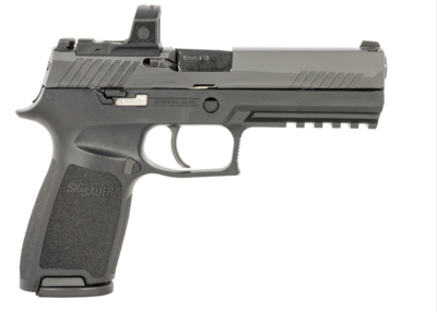 Sig Sauer 320F9BRXZP P320 Full Size RXZP 9mm Luger 15+1 4.70&quot; Black Nitron Serrated SS Slide, Black Nitron w/Picatinny Rail Frame, Black Polymer Grip *Features ROMEO ZERO