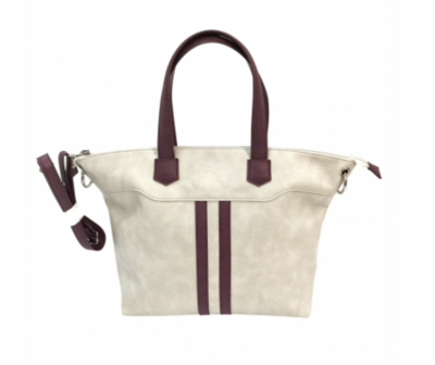 VISM by NcSTAR CONCEALED CARRY SATCHEL- OFF WHITE W/ BURGUNDY