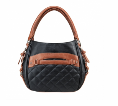 VISM by NcSTAR CONCEALED CARRY QUILTED HOBO BAG-BLACK w/ BROWN
