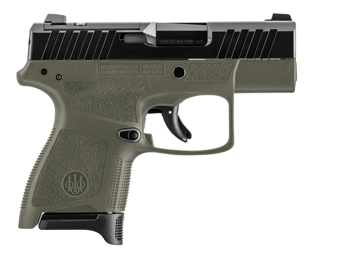 Beretta USA JAXN927A1 APX A1 Carry 9mm Luger 3.30&quot; Barrel 6+1/8+1, OD Green Polymer Frame, Aggressive Serrated Steel Optic Cut Slide, Polymer Grip