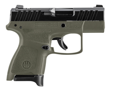 Beretta USA JAXN927A1 APX A1 Carry 9mm Luger 3.30&quot; Barrel 6+1/8+1, OD Green Polymer Frame, Aggressive Serrated Steel Optic Cut Slide, Polymer Grip