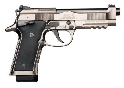 Beretta USA J92XR21 92X Performance 9mm Luger 15+1 4.90&quot; Gray Nistan Steel w/Picatinny Rail/Serrated Gray Nistan Steel Slide/Textured Black Rubber Grip
