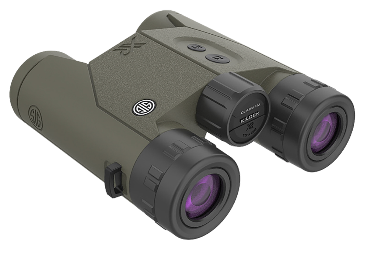 Sig Sauer Electro-Optics SOK6K104 KILO6K HD Binocular Rangefinder OD Green 10x32mm 6000 yds Max Distance Segmented OLED Display