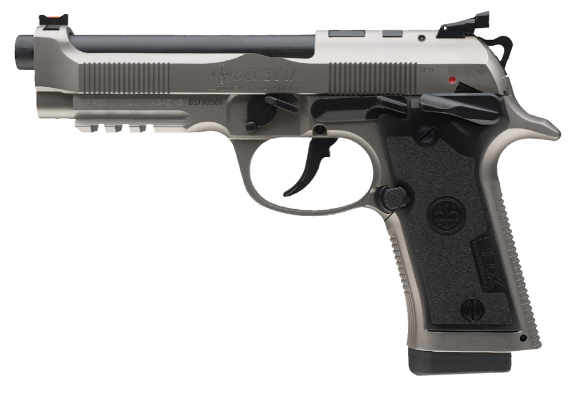 Beretta USA J92XPC020 92X PCO 9mm Luger 10+1 4.90&quot; Black Barrel, Gray Nistan Steel Frame/Optic Cut Slide, Black Polymer Grip, Fiber Optic Sight