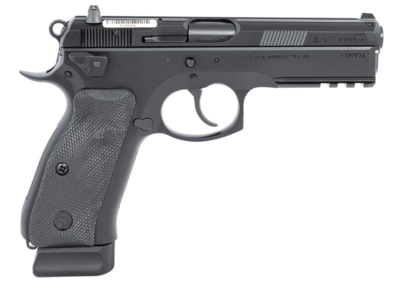 CZ-USA 89153 CZ 75 SP-01 Tactical 9mm Luger 18+1 4.60&quot; Steel Barrel, Black Serrated Slide, Black Polycoat Steel Frame w/Beavertail &amp; Picatinny Rail, Black Rubber Grips