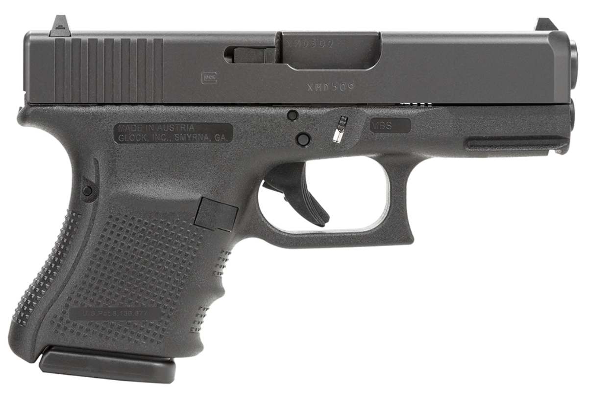 Glock G29 Gen4 Subcompact 10mm Auto 3.78&quot; Barrel 10+1, Black Frame &amp; Steel Slide, Finger Grooved Rough Texture Grip, Modular Backstrap, Reversible Mag. Catch, Safe Action Trigger