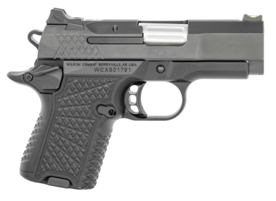 Wilson Combat SFX9SC3A SFX9 Subcompact 9mm Luger Caliber with 3.25&quot; Barrel, 10+1 or 15+1 Capacity, Black Finish Aluminum Beavertail Frame, Serrated Black DLC Stainless Steel Slide, Black G10 Grip &amp; Am