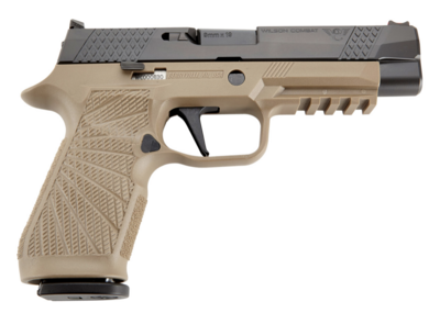 Wilson Combat SIGWCP320F9T P320 9mm Luger Caliber with 4.70&quot; Barrel, 17+1 Capacity, Tan Finish Picatinny Rail Frame, Serrated Black DLC Stainless Steel Slide &amp; Polymer Grip