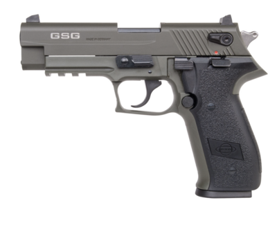 GSG GERG2210FFG FireFly 22 LR 10+1 4&quot; Green Steel Barrel, Serrated Slide, Zinc Alloy w/Accessory Rail Frame, Black Polymer Grip