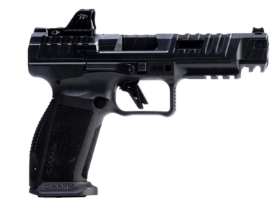 Canik HG7161N SFx Rival 9mm Luger 18+1 5&quot; Barrel, Rival Dark Side Black Frame w/Picatinny Accessory Rail, Aggressive Serrated Steel Slide w/Optic Cut/Ports, Rival Gray Backstrap Grip Includes Red Dot,