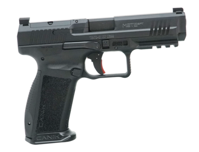 Canik Mete SFT 9mm Luger 18+1/20+1 4.46&quot; Barrel, Black Frame w/Picatinny Accessory Rail, Serrated Optic Cut Steel Slide w/Nitride Finish, Interchangeable Backstrap Grip, Includes 2 Magazines &amp; Holster