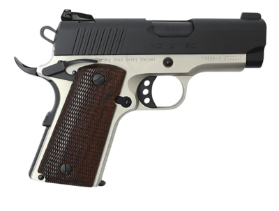 Girsan 390042 MC1911 SC 45 ACP Caliber with 3.40&quot; Barrel, 6+1 Capacity, Matte Gray Finish Aluminum Extended Beavertail Frame, Serrated Blued Steel Slide &amp; Checkered Wood Grip