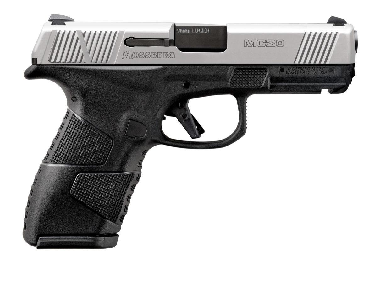 Mossberg 89020 MC2c Compact Striker Fire 9mm Luger 13+1/15+1 3.90&quot; Barrel, Polymer Frame w/Picatinny Accessory Rail, Serrated 416 Stainless Steel Slide, Aggressive Textured Polymer Grip