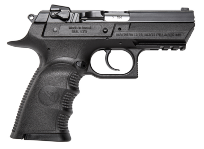Magnum Research BE99153RSL Baby Eagle III Semi-Compact 9mm Luger Caliber with 3.85&quot; Barrel, 15+1 Capacity, Black Finish Picatinny Rail/Beavertail Frame, Matte Black Oxide Carbon Steel Slide &amp; Finger G