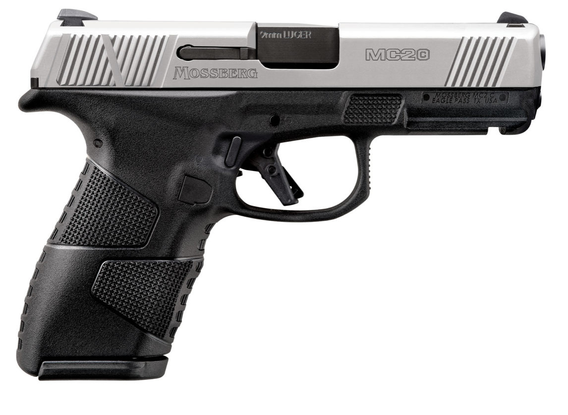 Mossberg 89018 MC2c Compact Striker Fire 9mm Luger 13+1/15+1 3.90&quot; Barrel, Polymer Frame w/Picatinny Accessory Rail, Serrated 416 Stainless Steel Slide, Aggressive Textured Polymer Grip, Crossbolt Saf