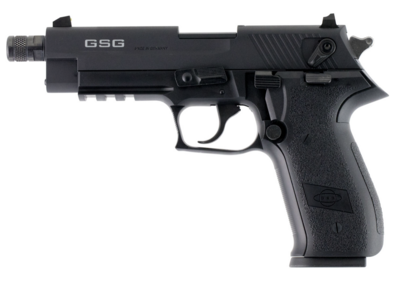 GSG GERG2210TFF FireFly 22 LR 10+1 4.90&quot; Black Steel/Threaded Barrel, Serrated Slide, Zinc Alloy w/Accessory Rail Frame, Black Polymer Grip