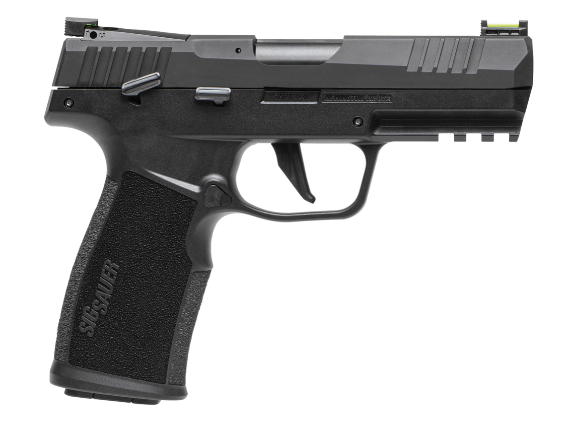 Sig Sauer 322CBAS10 P322 22 LR 10+1 4&quot; Black Steel Threaded Barrel, Black Hard Coat Anodized Optic Ready/Serrated Slide, Black SS/Polymer Frame w/Picatinny Rail &amp; Black Polymer Grips