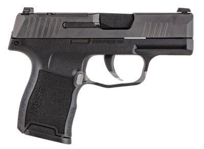 Sig Sauer 365380BSSMS P365 380 ACP 10+1 3.10&quot; Carbon Steel Barrel, Black Nitron Optic Ready/Serrated SS Slide, Black Nitron Stainless Steel Frame w/Sig Rail, Black Polymer Grips