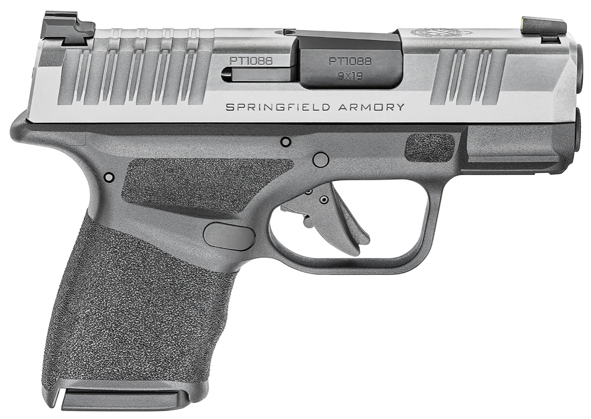 Springfield Armory HC9319S Hellcat Micro-Compact 9mm Luger 13+1/11+1 3&quot; Melonite Barrel, Black Polymer Frame w/Picatinny Acc. Rail &amp; Polymer Adaptive Texture Grip, Top Serrated Stainless Steel Slide