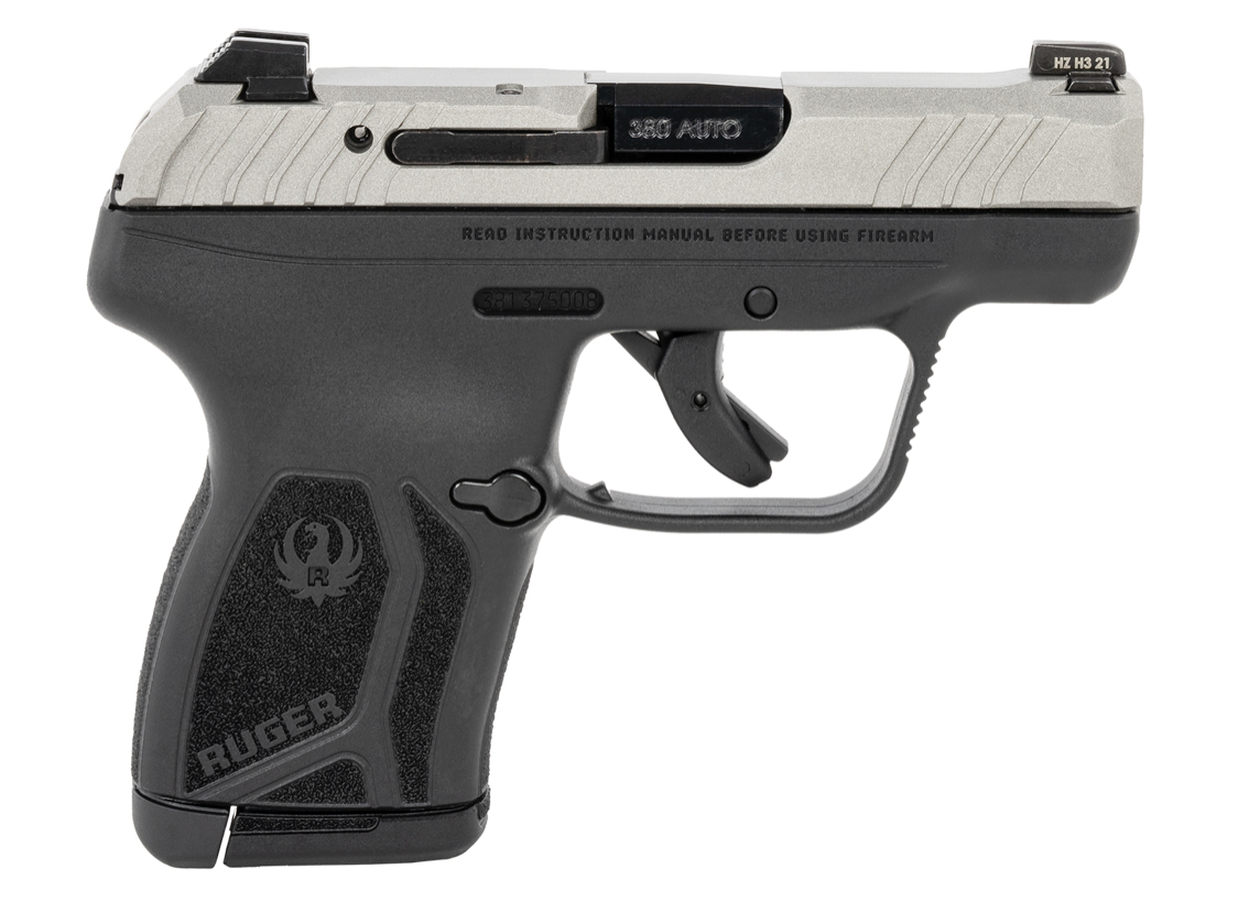 Ruger 13720 LCP Max 380 ACP 10+1 2.80&quot; Barrel, High Performance Glass-Filled Nylon Frame, Savage Silver Cerakote Alloy Steel Slide, Reversible Mag Release, Trigger Safety